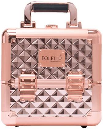 FOLELLO Enwrap Professional Makeup Vanity Cosmetic Luggage Travel Organizer Toolbox Case Makeup Travel Case Vanity Box