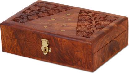 DigiRake Wooden Jewellery Box | Wooden Jewellery Organiser for Women Jewellery Vanity Box