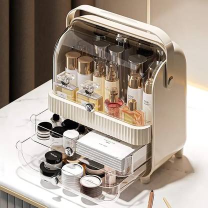 4tens Multi-Function Make Up Case, Cosmetics Storage Box, Cosmetics Skincare Storage Makeup Organizer Vanity Box