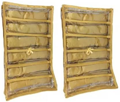 CLASSECRAFTS Combo Pack of 2pc 6rod satin bangle box,vanity box,jewellery box,makeup storage, Makeup Kit Box Jewellery Organizer, Multipurpose Kit, Travelling Bag Vanity Box