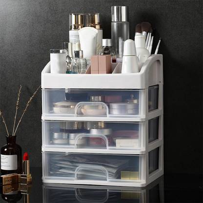 sitsra 3-Layer Makeup Drawer Organizer Storage Box