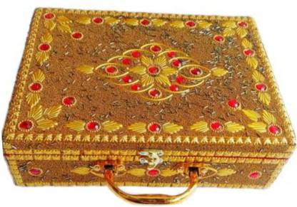 Singaar Bangles Box for Bride and Storage Box to Keep Bangles, Premium Quality Rajwada Choodee Box for Female Its Comes With 3 Rod This Is Used to Organize Your Bangles Systematically and Protect Them From Breakage so, Keep Delicate Your Bangles Safely. Vanity Box