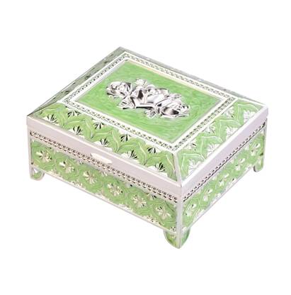 SajSajawat Premium White Metal Jewellery Box Wedding Box Vanity Box Rakhi Gift Box Jewellery Vanity Box