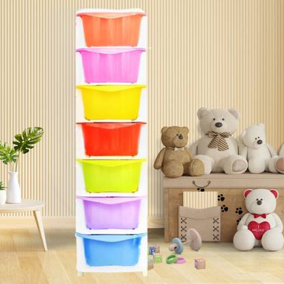 3D METRO SUPER STORE 7XL Large Modular Storage Drawer Kitchen Rack Plastic Drawer for Toy Clothes Plastic Free Standing Cabinet