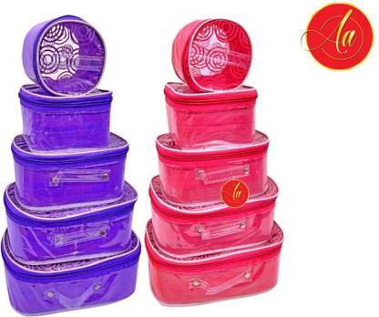 Akbar Enterprise PURPLE JALEBI AND PINK JALEBI 5 KIT COMBO VANITY BOX VANITY BOX Vanity Box