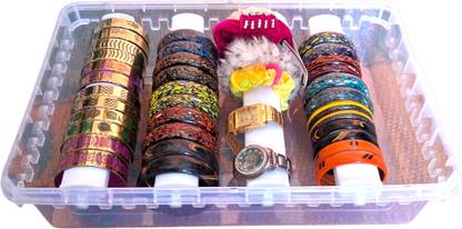 ARWA Plastic bangle storage box Multipurpose plastic storage box , chudi box , vanity box Vanity Box