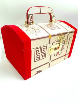 R J Enterprises Makeup box white jewelery and bangles Storage Vanity box, Multipurpose box for jewellery. Vanity Box