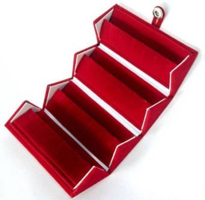 ultimatefashionista Earring Studs Jewellery Vanity Box (Red) ering red Vanity Box