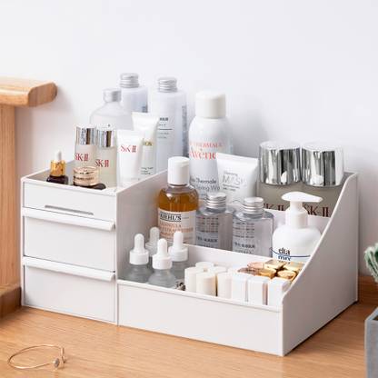 Aloxe Cosmetic Organizer Box Drawers Storage Plastic Stationary Makeup Organiser Makeup Vanity Box