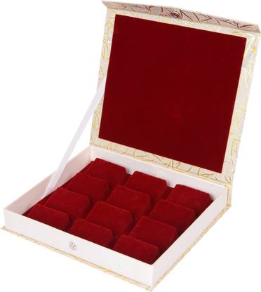 HARITHA CREATIONS Gold Earring Box(8:7 inch)12 set of Earring Holder EARRING HOLDER Vanity Box