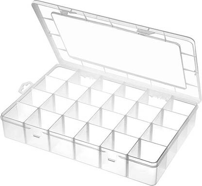 Adhunyk 36 Grids Multi Purpose Box Adjustable Organizer Makeup and Jewellery Vanity Box JEWALLARY STORAGE BOX Vanity Box