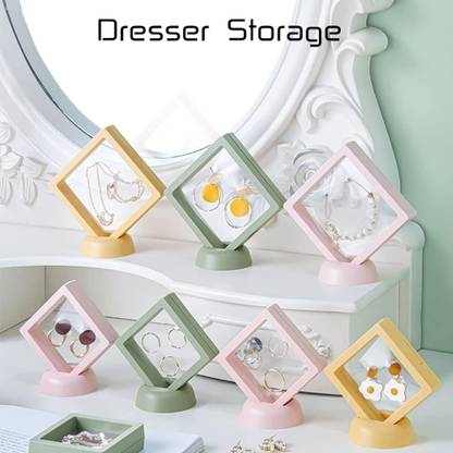 Nyamah sales Floating Display Frame, Coin Display Case Coins Display Case, Portable Travel Storage Box Vanity Box