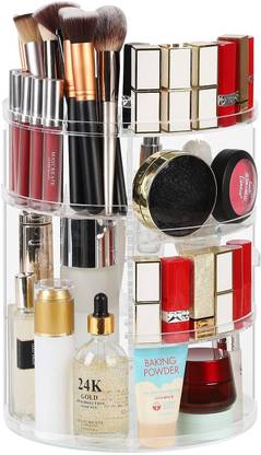 KARP 360 Rotating Large Capacity Cosmetics Display Cases Make Up Vanity Box