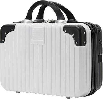 URBAN BOX Makeup Travel Case Hard Shell Vanity Cases Portable Waterproof ABS Cosmetic Case with Elastic Band and Zipper, Hand Luggage Cosmetic Case for Women Vanity Box