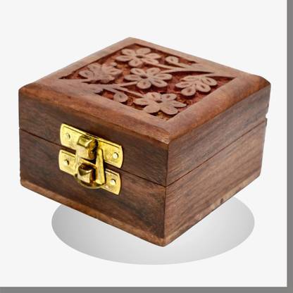 Mpire Wooden Beautiful Small Storage Box and Pouch bag for Jewellery/Gifts/Showcase Light Weight, Storage Vanity Box
