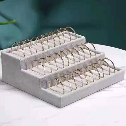 Triock Velvet Kada/ Bangle Step Tray Jewellery Organizer Display, Exhibitation Vanity Box