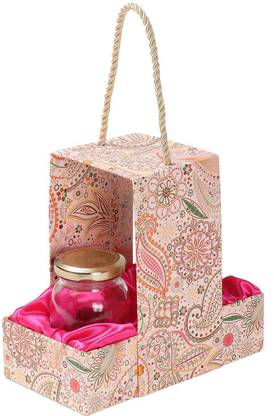 NICE PACKAGING Two jar hamper box (Hamper-046C, 7.5x4x7inch) Multi Use Vanity Box