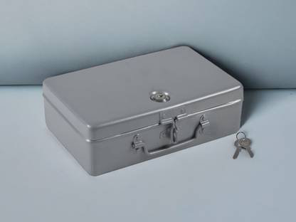JAYCO Aluminium Storage Box with Lock - Medium Size - 10" Silver Storage Box