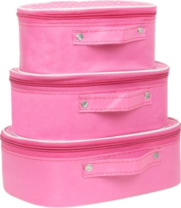 Rasafa Set of 3 Multi-purpose supreme quality Makeup box Storage cases, Cosmetics box, Vanity box, Spacious interior Vanity Box