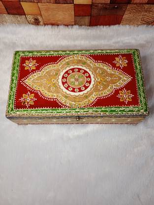 DNP Wooden Box (Pack Of 1) (34 x 9 x 18 cm) Multipurpose Vanity Box
