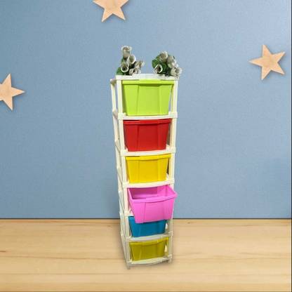 Ramadhani 6 Layer Multi-Purpose Modular Drawer Storage System for Home with Trolley Multi-Functional Storage Drawer Cabinet Storage Organizer with Drawers Vanity Box