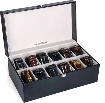 la trove 12 Slot Belt Box | Display Box Storage Holder Organizer | Belt Case Jewelry Dispay Belt Box | Men Women Unisex Gift Boxes | Vanity Box