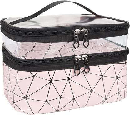 DGBMART 2 Layer Cosmetic Bag Makeup Bags Vanity Box