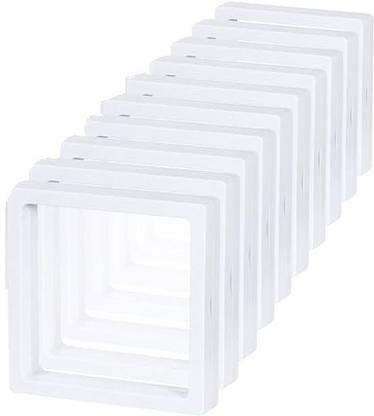 MOREL TRANSPARENT PE FILM JEWELRY STORAGE BOX 3D FLOATING DISPLAY FRAME. 9CM, 10 PCS MAKEUP Vanity Box