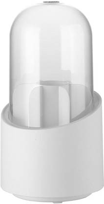 EBOFAB 360 Rotating Makeup Brush Organizer, Makeup Bucket with Dust Cover Cosmetic Case, Makeup Brush Holder Vanity Box