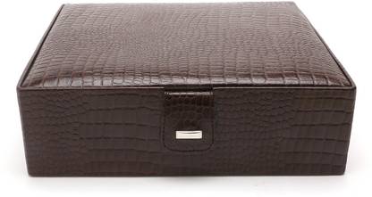 C Comfort Genuine Leather 3 Roll Bangle Box For Women Bangle Box Vanity Box