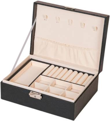 Merish Leather Portable Jewellery, Trinkets, Rings, and Bracelets Organizer For Women Jewelery Box Vanity Box