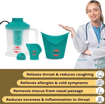 DGARYS 3 in One Steam Vaporizer machine for Cold and Cough with Nozzle Inhaler Vaporizer
