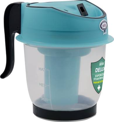 CRESCENT Delux Vaporizer Steam Inhaler 4 Way Action, Vaporizer / Facial Steamer / Steam Inhaler ( Light Blue, Transparent ) Vaporizer