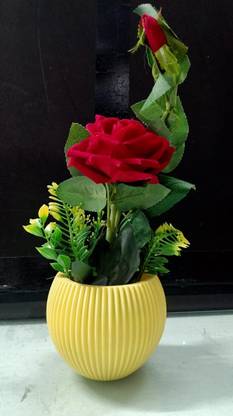 TheDecore Artificial Red Rose Flower Pot Vase Filler