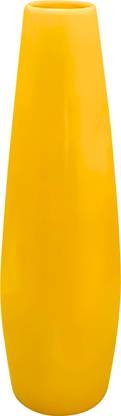 vastu vardan Vastu Resin Yellow Vase (Weight-574gm) Yellow Vase for Control Expenditures Resin Vase