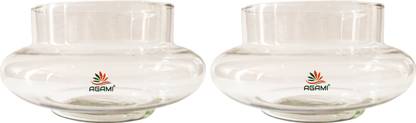 SNSHOPEE Beautiful Round Pot Decorative Vase Glass, Earthenware Vase