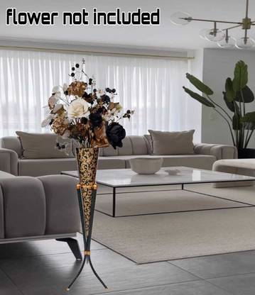 ITMK ISHA TOUCH METAL KING (pack of 1) best black Gift Item and use full metal stand Iron Vase