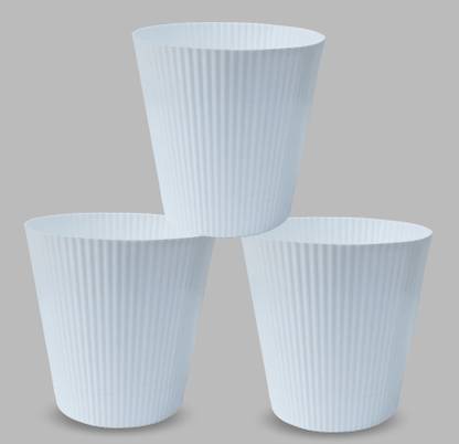 SNSHOPEE Beautiful Round Pot Decorative Vase Microfibre, Plastic Vase