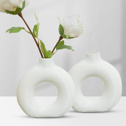 purezento Beautiful Ceramic Decorative Vases for Home Decor Center Table Flowers Pot Ceramic Vase
