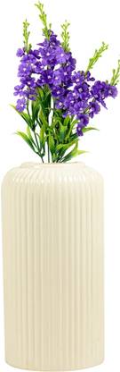 Luminescence Enterprises Luminescence Enterprises ceramic Cylinder Shape Vase, 8 INCH, Pack Of 1 Ceramic Vase