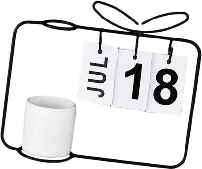 BNF Ceramic Flower Vase Calendar Picture Frame Display Stand for Home Decoration Iron Vase