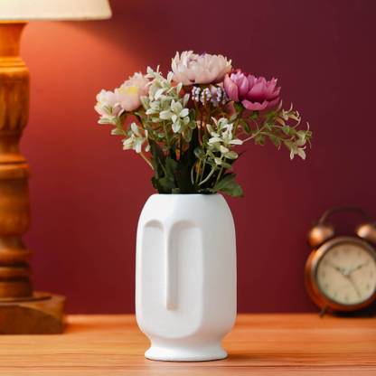 B S NATURAL Long Face Ceramic Vase Crazy Disign Home Office Living Room Decore A9 Ceramic Vase