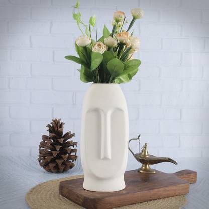 Kraftlik Handicrafts Ceramic Face Shape Vases Planter Face Shape for Home Décor Ceramic Vase