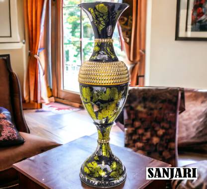 Sanjari Flower Vase Big Size Long Living Room Corner Centerpiece Home Decor Gift Item Iron Vase