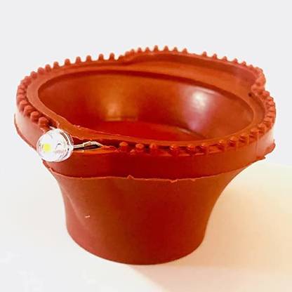 Siskey Water Sensor Eco-Friendly Led Diyas (12 PCs) Plastic Vase