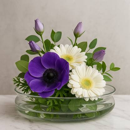 shobhana enterprises KOLAPURI/Decorative Plates/Glass Plates/Glass Bowl 10" Glass Vase Glass Vase