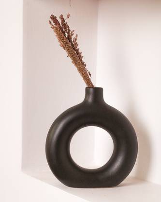 purezento Decorative Vases for Home Decor, Center Table, Flowers Pot, Bedroom Side Corners Ceramic Vase