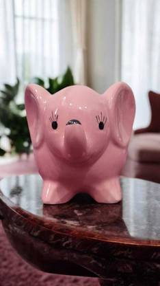 white heaven Ceramic Elephant Shape flower pot for home, office Decor Ceramic Vase