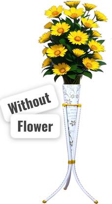 SPS Craft WHITE SINGLE POTS Iron Flower Basket