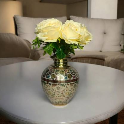 M.L.CREATIONS Elegant Brass Flower Vase – Timeless Home Décor Brass Vase